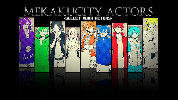 Kagerou-Projekt, Mekakucity-Schauspieler, Enomoto Takane, Kisaragi Shintaro, Tateyama Ayano, Kozakura Mary, Collage, Anime-Mädchen, Anime, HD-Hintergrundbild