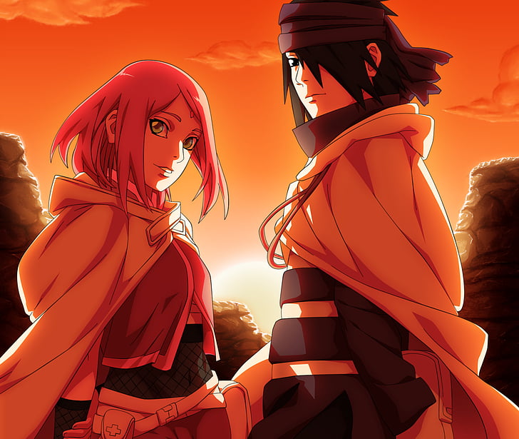 Anime, Naruto, Sakura Haruno, Sasuke Uchiha, Wallpaper HD