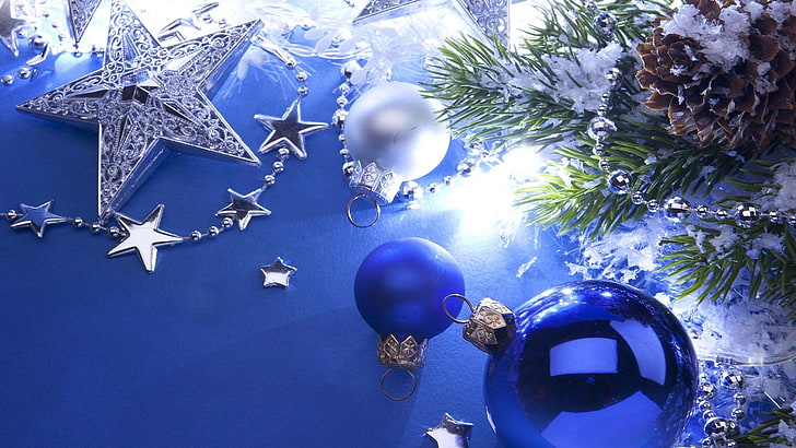 lotto di ornamenti natalizi, Natale, festivi, Sfondo HD