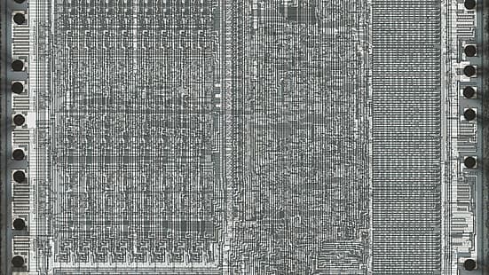 집적 회로, CPU, MOS 6502, 전자, 현미경, HD 배경 화면 HD wallpaper