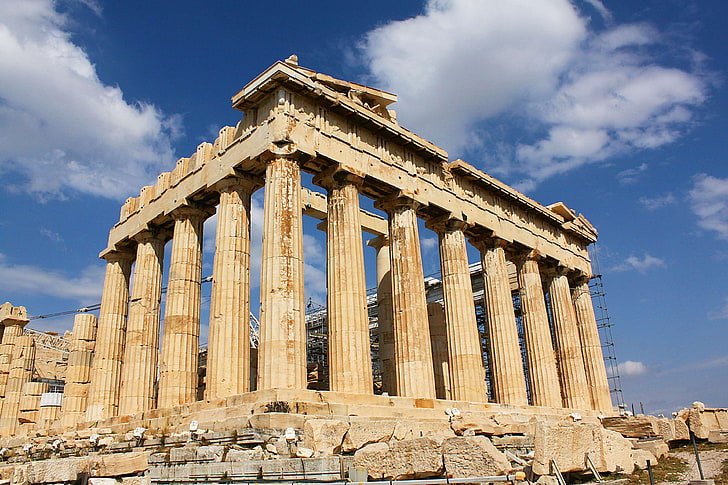 アクロポリス、古代、考古学、建築、アテナ、アテネ、文明、有名な、ギリシャ、ギリシャ、ヘレニック、丘、歴史、歴史、ランドマーク、記念碑、パルテノン神殿、遺跡、寺院、観光、 HDデスクトップの壁紙