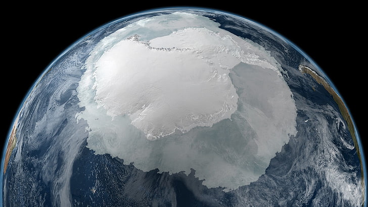 地球の図 スペース 惑星 地球 黒背景 高いビュー 軌道 海 大陸 南極大陸 氷 雲 Hdデスクトップの壁紙 Wallpaperbetter