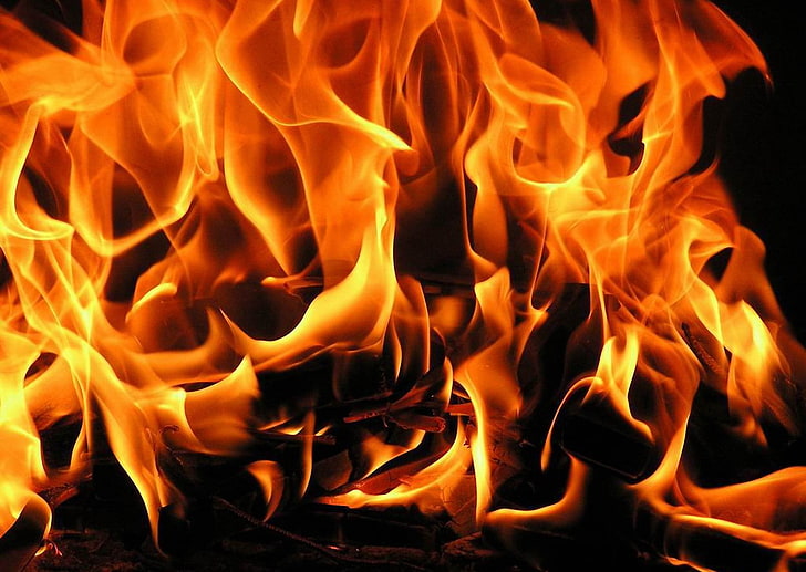 rote Flamme, Feuer, brennend, dunkel, rot, HD-Hintergrundbild