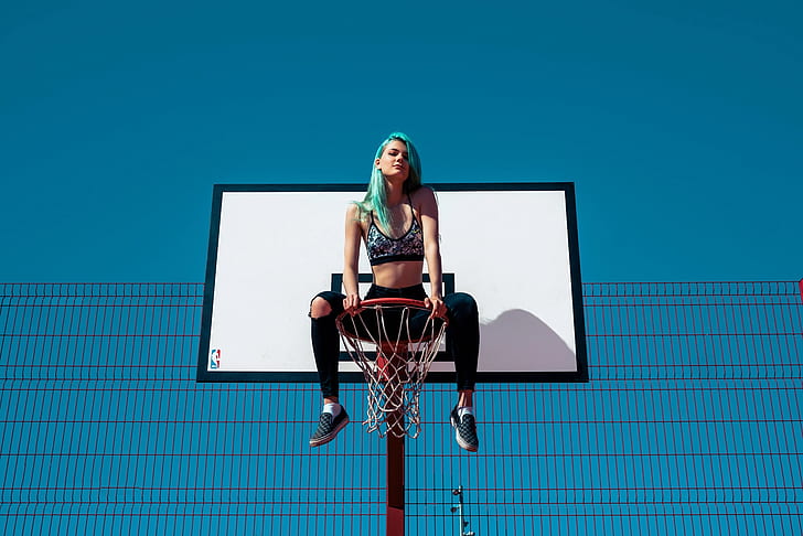 girl, ring, shield, basketball, Daria Klepikova, HD wallpaper