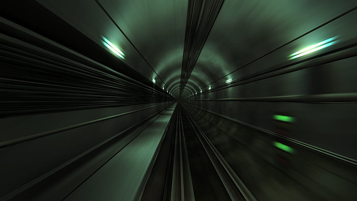 tunnel, motion blur, photography, HD wallpaper