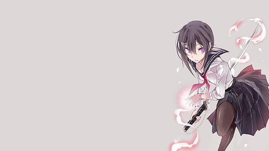 Anime, Anime Girls, Artwork, Original Charaktere, Katana, Schuluniform, HD-Hintergrundbild HD wallpaper