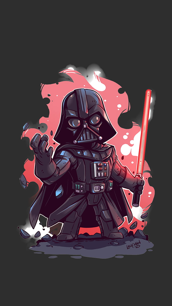 Darth Vader illustration, Darth Vader, Star Wars, HD tapet, telefon tapet