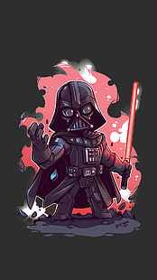 Darth Vader illustration, Darth Vader, Star Wars, HD wallpaper HD wallpaper