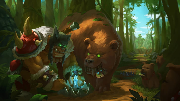 Hearthstone: Heroes of Warcraft, Rexxar, grafika, World of Warcraft, gry wideo, Tapety HD
