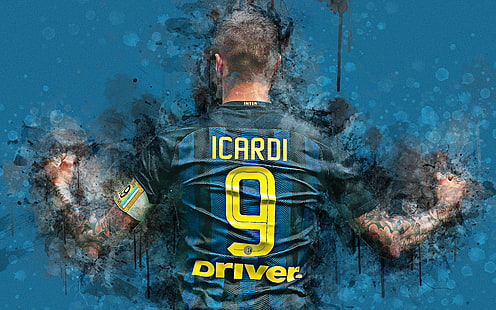 Futebol, Mauro Icardi, Inter de Milão, HD papel de parede HD wallpaper