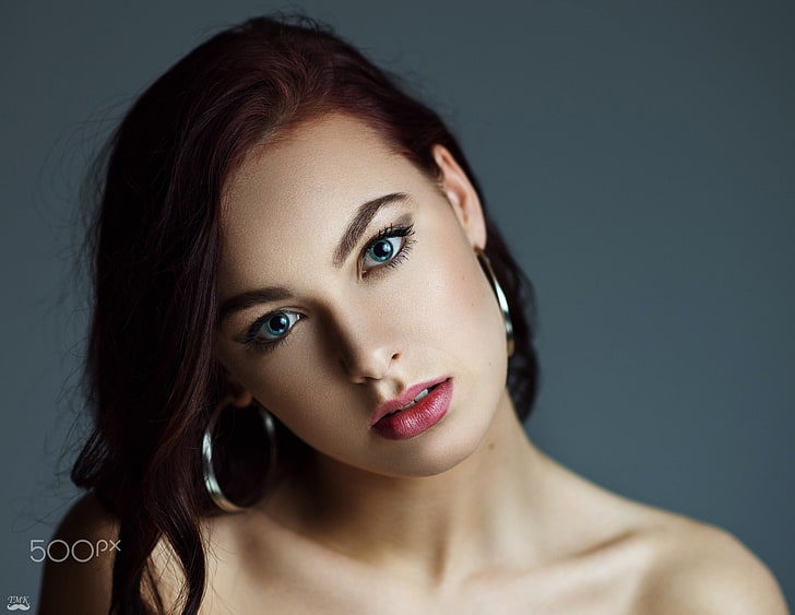 wanita, berambut merah, 500px, Wallpaper HD