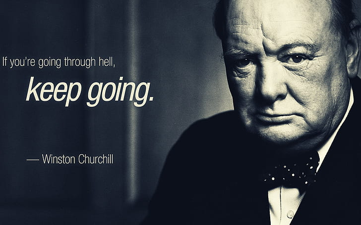 Citazione di Winston Churchill, Sfondo HD