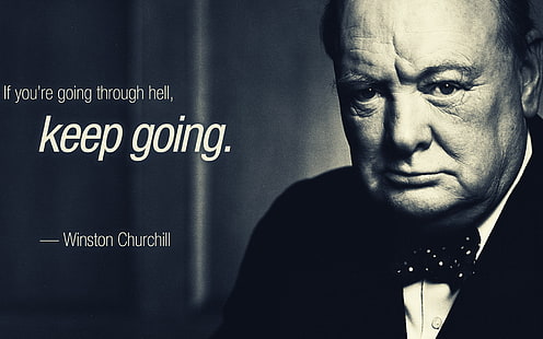 Citation de Winston Churchill, Fond d'écran HD HD wallpaper