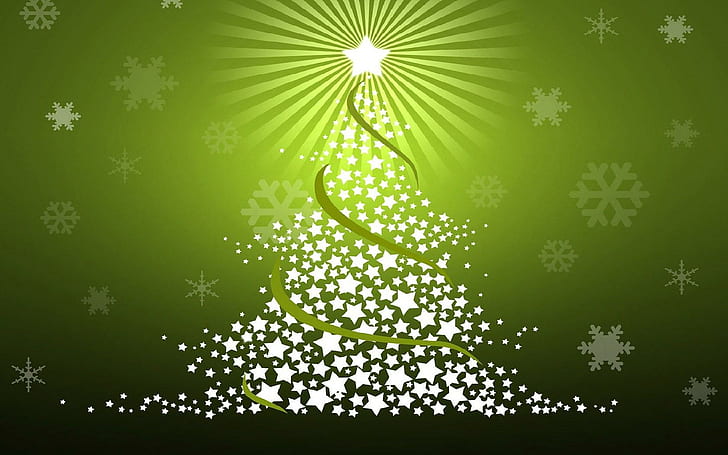 抽象的な緑のクリスマスツリーの星ユニーク 抽象 緑 クリスマス ツリー 星 ユニーク Hdデスクトップの壁紙 Wallpaperbetter
