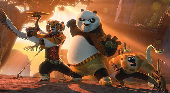 Kung Fu Panda 2 HD Wallpaper, Kung Fu Panda karaktärer tapeter, Tecknade serier, Kung Fu Panda, Panda, Kung, HD tapet HD wallpaper