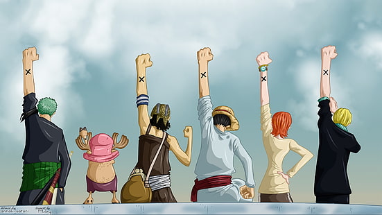 Anime, One Piece, Singe D. Luffy, Nami (One Piece), Sanji (One Piece), Tony Tony Chopper, Usopp (One Piece), Zoro Roronoa, Fond d'écran HD HD wallpaper