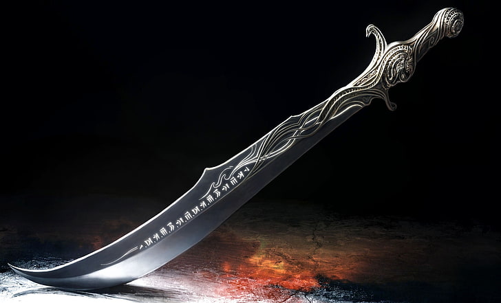 grått svärd digital tapet, svärd, Prince of Persia: The Two Thrones, HD tapet