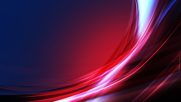 blaue und rote Tapete, Zusammenfassung, Würfel, Linien, Formen, digitale Kunst, HD-Hintergrundbild