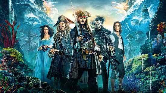 Wallpaper digital Pirates of Carribean, Pirates of the Caribbean: Dead Men Tell No Tales, 2017, 4K, Wallpaper HD HD wallpaper