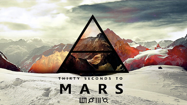 Tapeta Thirty Seconds to Mars, Thirty Seconds To Mars, 30 Seconds to Mars, Jared Leto, Mars, trójkąt, Tapety HD