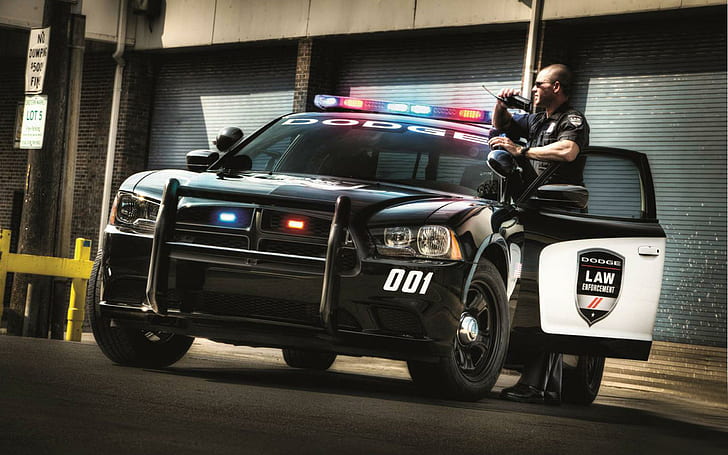 2014 Dodge Charger Pursuit 3, black and white police car, dodge, charger, pursuit, 2014, cars, HD wallpaper