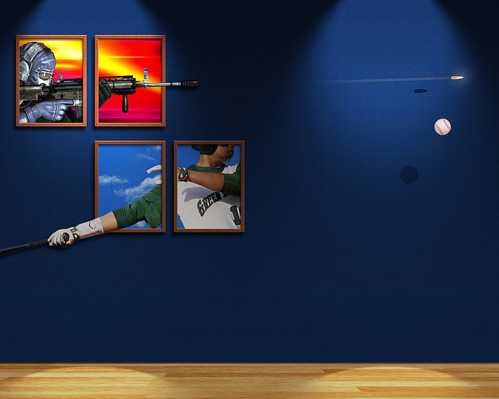 sniper rifle, batter, hitter, baseball, shooter, bullet, ball, HD wallpaper