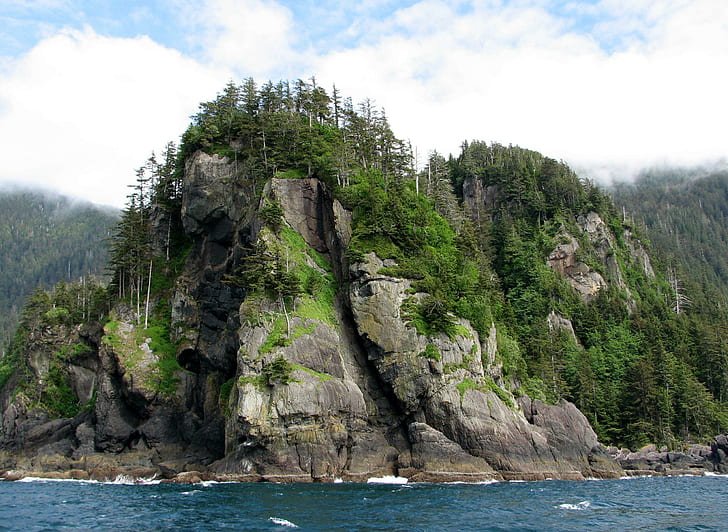 Skidegate smalnar Haida Gwaii British Columbia, grön mossa, natur, berg, sjö, sval, natur och landskap, HD tapet