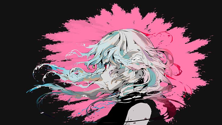 anime girls, sad girl, abstract, Color Burst, HD wallpaper