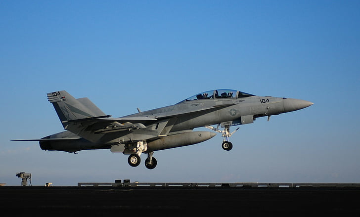 Jet Fighters, Boeing F / A-18E / F Super Hornet, Самолети, ВМС, HD тапет
