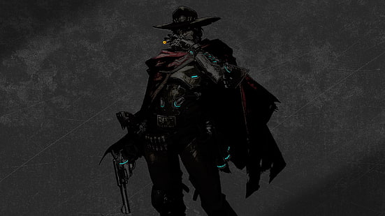 cowboy illustration, Overwatch, McCree (Overwatch), Blizzard Entertainment, HD wallpaper HD wallpaper