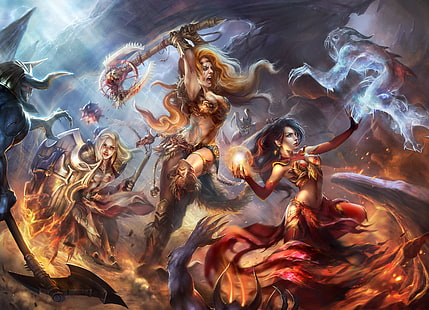 Diablo, Diablo III: Ceifador de Almas, Bárbaro (Diablo III), Cruzado (Diablo III), Diablo III, Videogame, Mago (Diablo III), HD papel de parede HD wallpaper