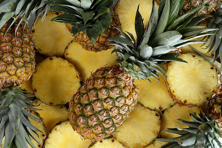 Ananas, Lebensmittel, Gelb, Pflanzen, HD-Hintergrundbild