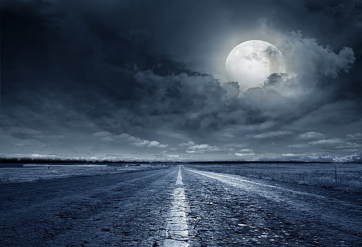 Bumi, Bulan, Jalan, Wallpaper HD