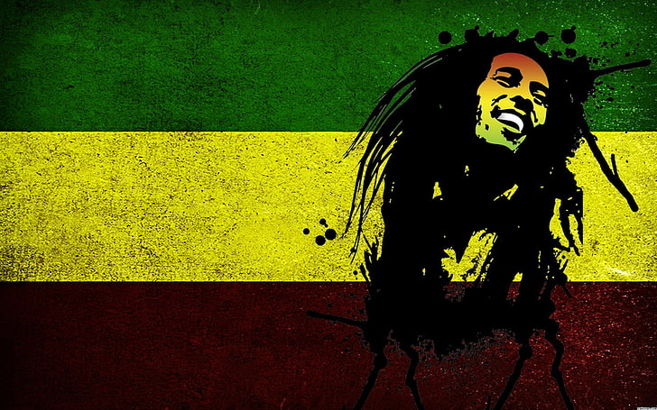 Bob Marley Red Yellow Green, Bob Marley painting, Music, HD wallpaper |  Wallpaperbetter