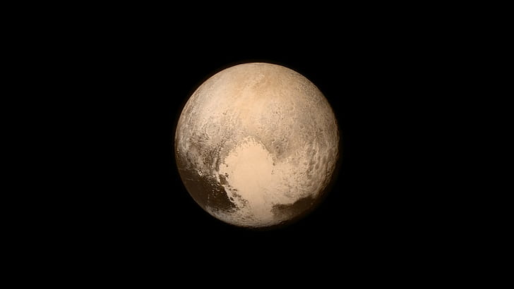 Pluto, Planet, Space, Black Background, pluto, planet, space, black background, HD wallpaper