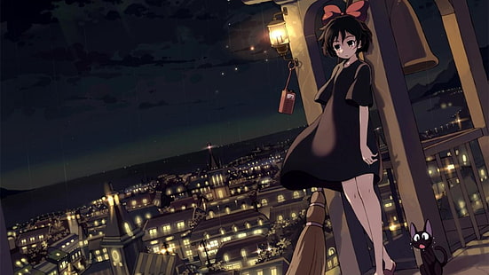 Studio Ghibli, serviço de entrega de Kiki, garotas de anime, HD papel de parede HD wallpaper