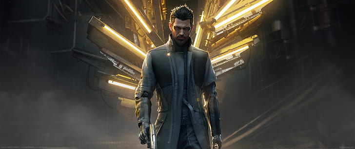Videospiele, ultraweit, ultraweit, Deus Ex: Mankind Divided, Cyberpunk, Deus Ex, HD-Hintergrundbild