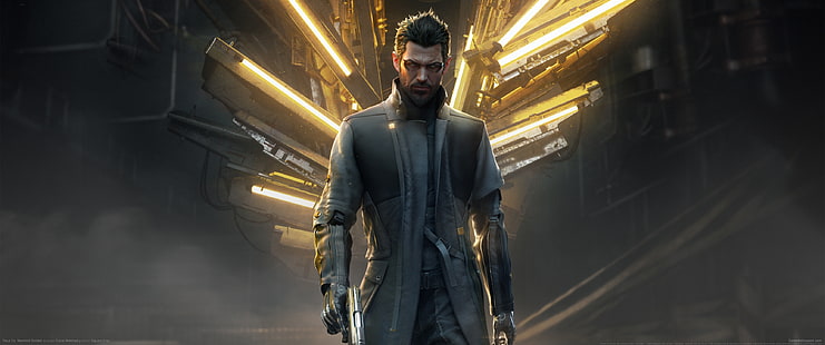 videogiochi, ultrawide, ultra-wide, Deus Ex: Mankind Divided, cyberpunk, Deus Ex, Sfondo HD HD wallpaper