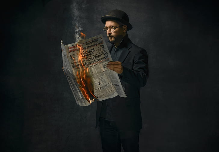 api, orang, koran, Wallpaper HD