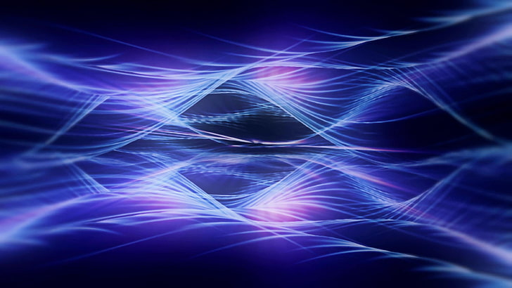 bleu, art numérique, liquide, lumière, ondulation, éclat, boucle, cool, bleu électrique, art fractal, ligne, graphiques, vortex, Fond d'écran HD
