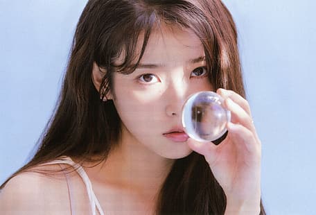 IU, K-pop, азиатски, прост фон, HD тапет HD wallpaper