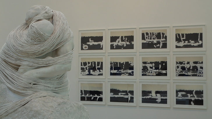 monumen putih, patung, seni kipas, Wallpaper HD
