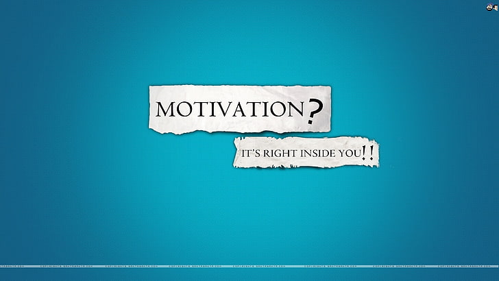 motivação está dentro de você texto, citação, tipografia, fundo azul, fundo simples, motivacional, minimalismo, HD papel de parede