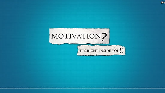 мотивация е точно във вас текст, цитат, типография, син фон, прост фон, мотивация, минимализъм, HD тапет HD wallpaper