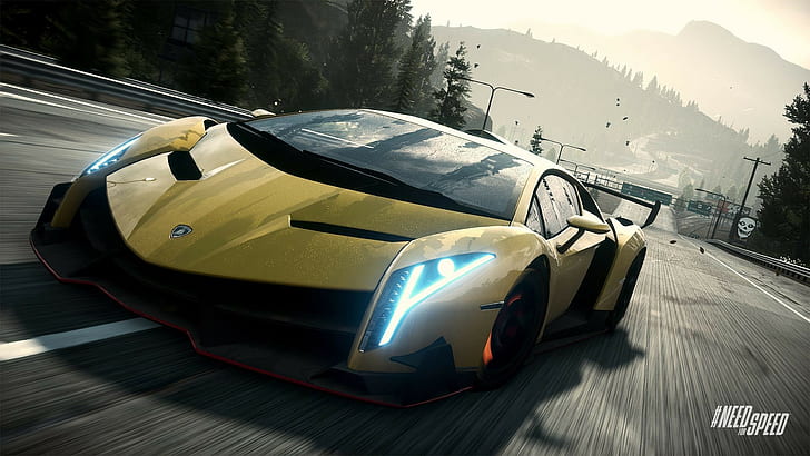 Lamborghini, Lamborghini Veneno, Need For Speed: Rivals, video games, HD wallpaper