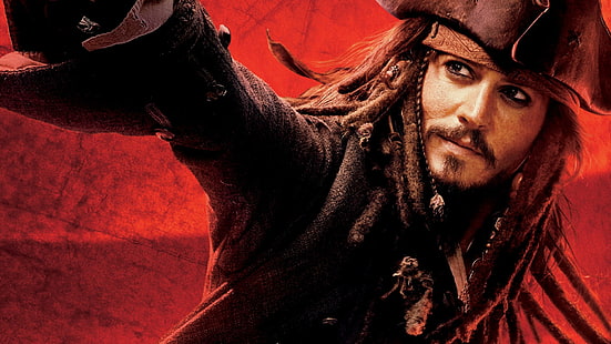Карибски пирати, Карибски пирати: На края на света, Джак Спароу, Джони Деп, HD тапет HD wallpaper