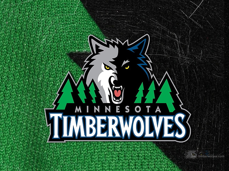 ภาพประกอบโลโก้ Minnesota Timberwolves, minnesota timberwolves สัญลักษณ์คำสั่งหมาป่าปาก, วอลล์เปเปอร์ HD