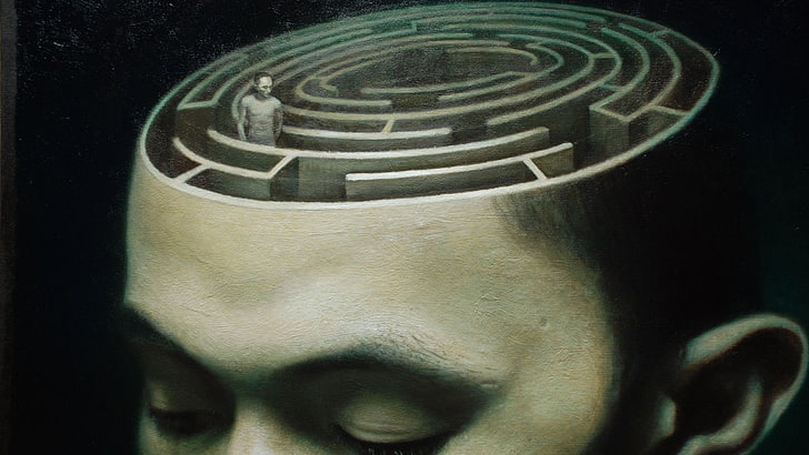 filsafat, pikiran, kepala, labirin, dunia barat, Wallpaper HD