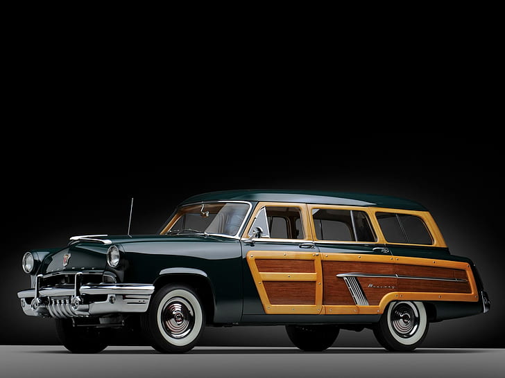 1952 Mercury Custom 8 Passenger Wagon, обычай, универсал, красивый, классический, вокзал, ртуть, пассажир, винтаж, 1952, восемь, древесный, HD обои