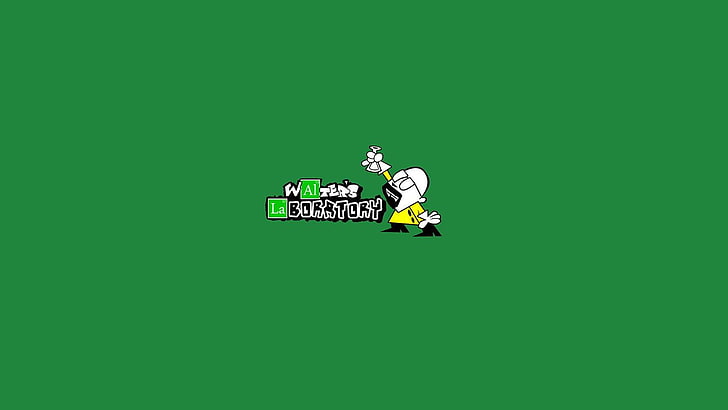 ilustrasi pria animasi, Breaking Bad, Laboratorium Dexter, minimalis, latar belakang sederhana, latar belakang hijau, Wallpaper HD